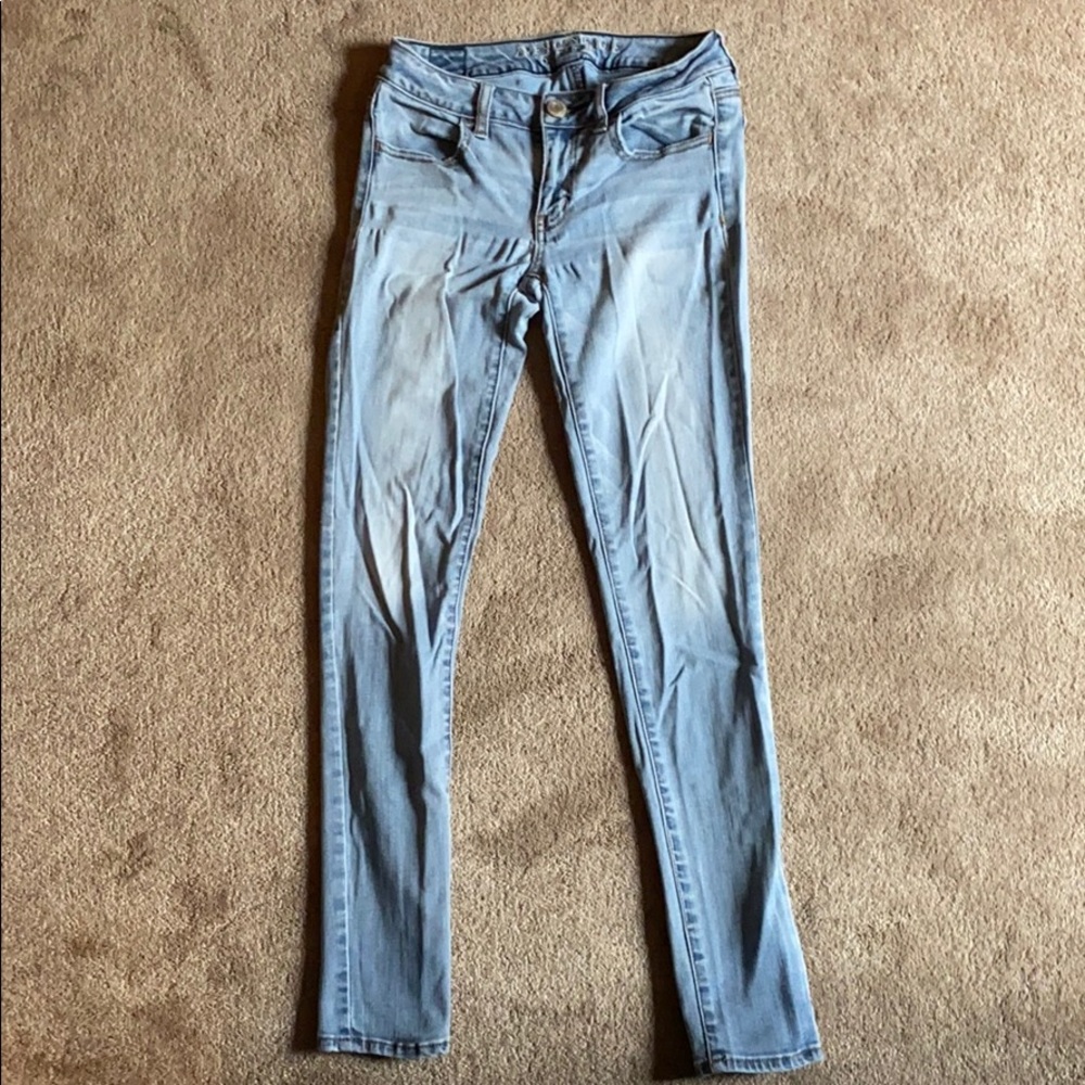 American Eagle light wash jegging